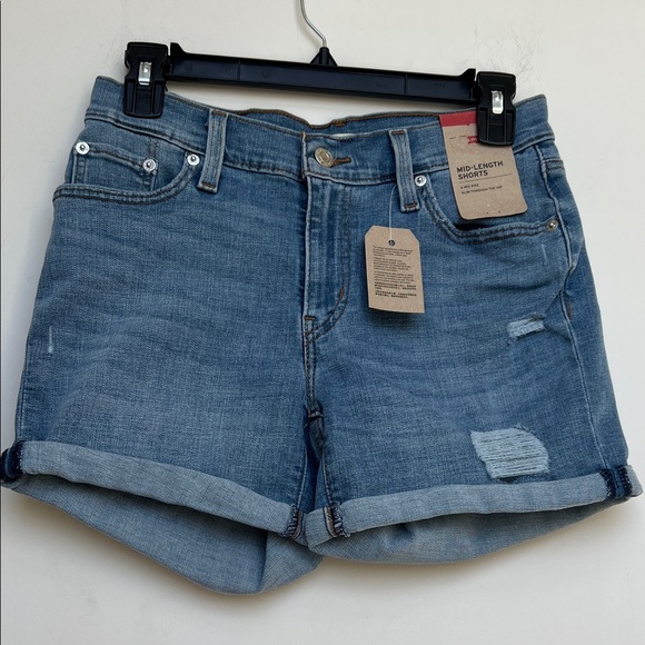 Levi's Pants - Levi’s Mid-Length Shorts Mid Rise Denim Jean Shorts SZ 26